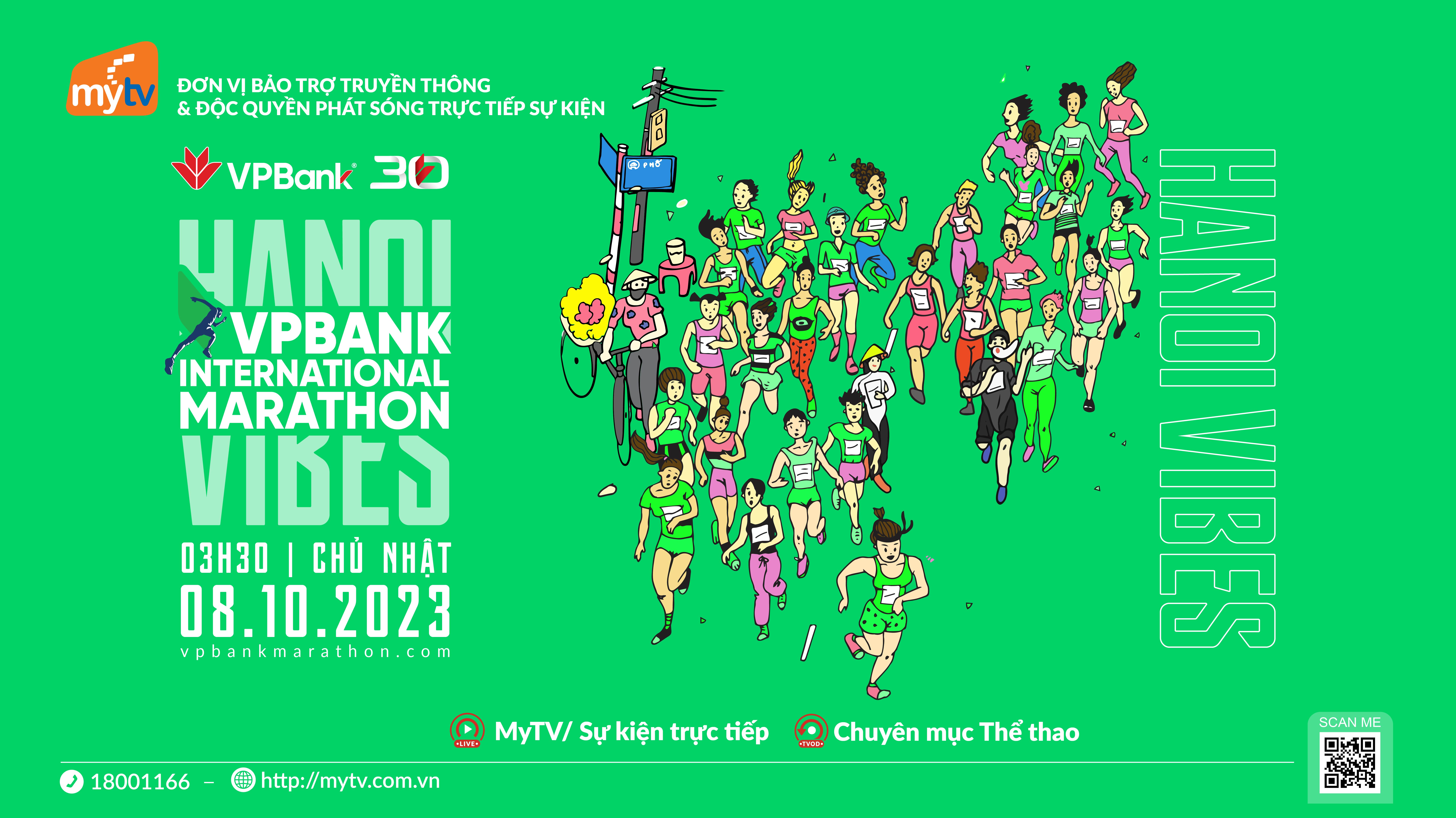 MyTV bảo trợ truyền thông & độc quyền phát trực tiếp giải Marathon Quốc tế Hà Nội VPBank 2023
